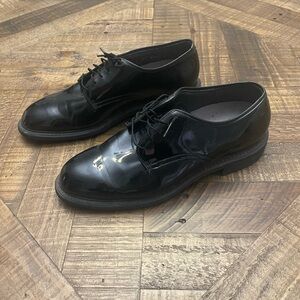 Vibram Shiny Black Men's Derbys